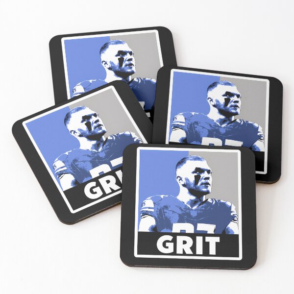 Item preview, Aidan Hutchinson Detroit Football Grit Blue Portrait designed and sold by ShopyNights.