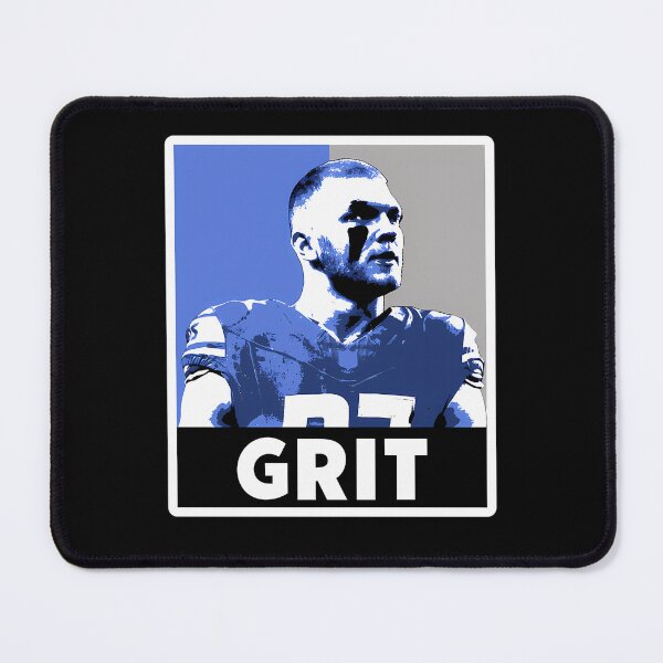 Item preview, Aidan Hutchinson Detroit Football Grit Blue Portrait designed and sold by ShopyNights.