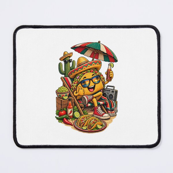 Item preview, Cool Taco Beach Vacation Vintage Food Illustration designed and sold by lovepower.