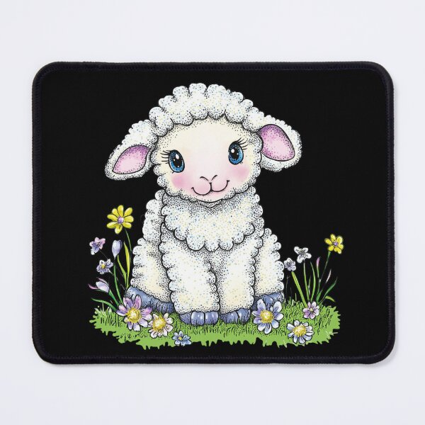 Item preview, Cute Lamb Sitting in Flowers designed and sold by sreabby.