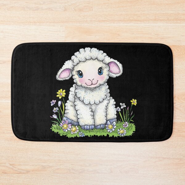 Item preview, Cute Lamb Sitting in Flowers designed and sold by sreabby.