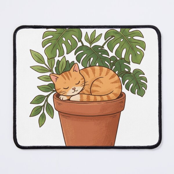 Item preview, Monstera Cat Flowerpot T-Shirt, Cozy Plant Lady & Tabby Cat Graphic Tee designed and sold by KreatoLab.