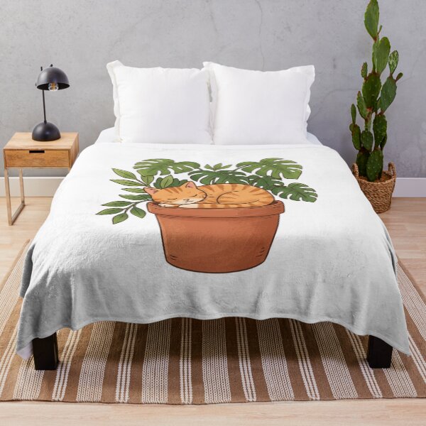Item preview, Monstera Cat Flowerpot T-Shirt, Cozy Plant Lady & Tabby Cat Graphic Tee designed and sold by KreatoLab.