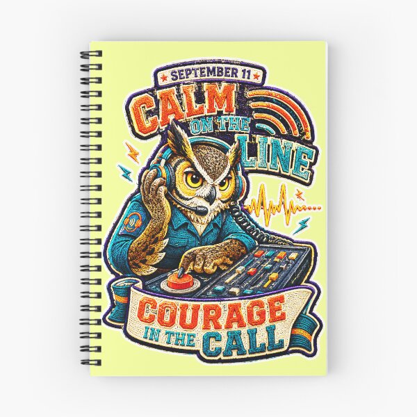 Item preview, September 11 Owl Dispatcher – Calm on the Line Embroidery Design designed and sold by Jaani-T.
