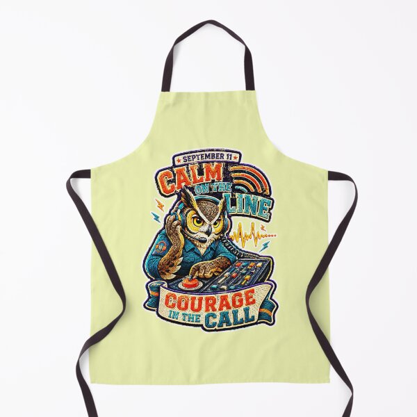 Item preview, September 11 Owl Dispatcher – Calm on the Line Embroidery Design designed and sold by Jaani-T.