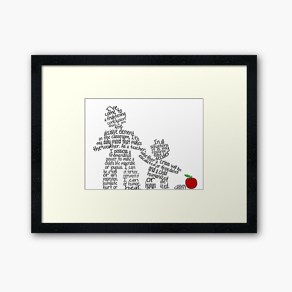 Item preview, Haim Ginott - I've come to a frightening conclusion... (in black) designed and sold by sampainter.