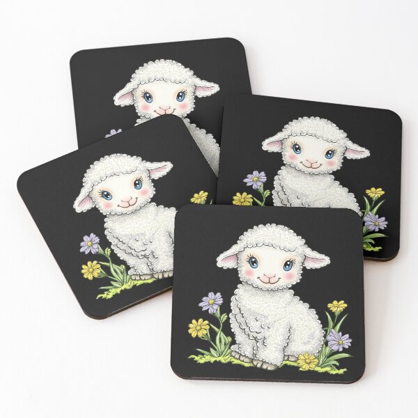 Item preview, Charming Lamb with Flowers designed and sold by sreabby.