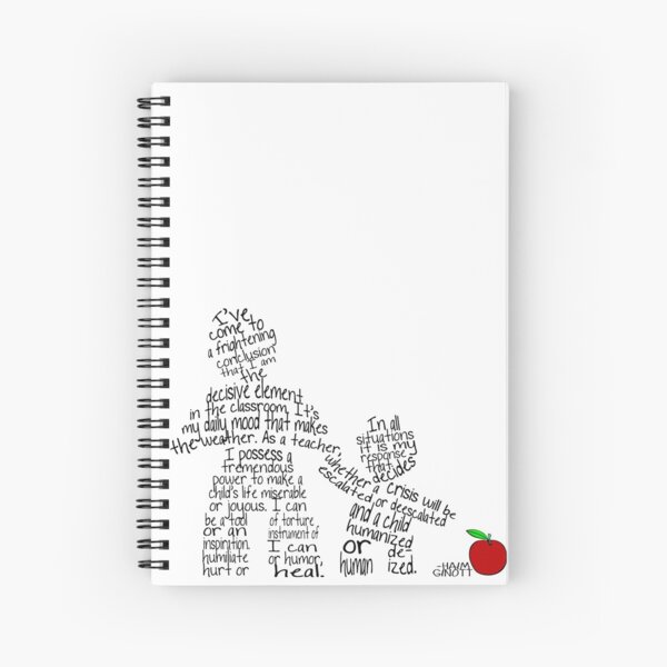 Haim Ginott - I've come to a frightening conclusion... (in black) Spiral Notebook