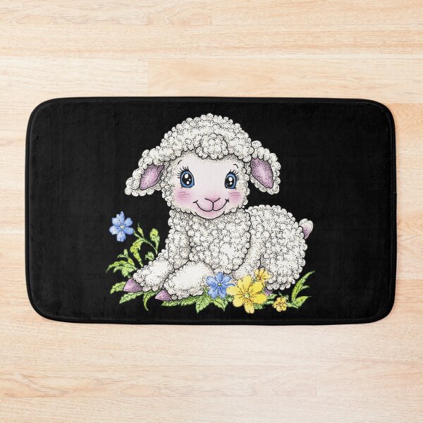 Item preview, Adorable Lamb with Flowers designed and sold by sreabby.