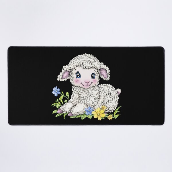 Item preview, Adorable Lamb with Flowers designed and sold by sreabby.