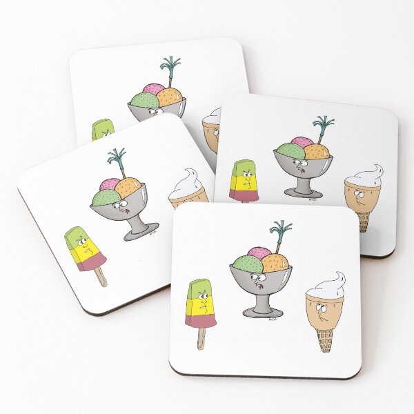 Item preview, Funny Ice Cream Sticker Pack | Cute Food With Attitude Meme designed and sold by MyxaART.