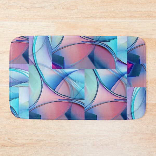 Item preview, Blue and Pink Abstract Wavy Flow Pattern Art designed and sold by NikBrin Prevail .