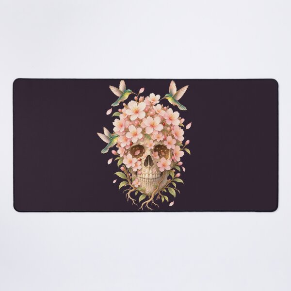 Item preview, Sakura Afterlife – Cherry Blossom Skull & Hummingbirds designed and sold by LakeshoreLegendsAndLight .