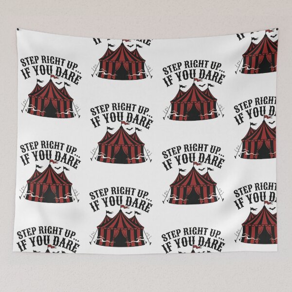 Item preview, Step Right Up If You Dare Creepy Carnival Tent Spooky Dark Circus Gothic designed and sold by raedattia.