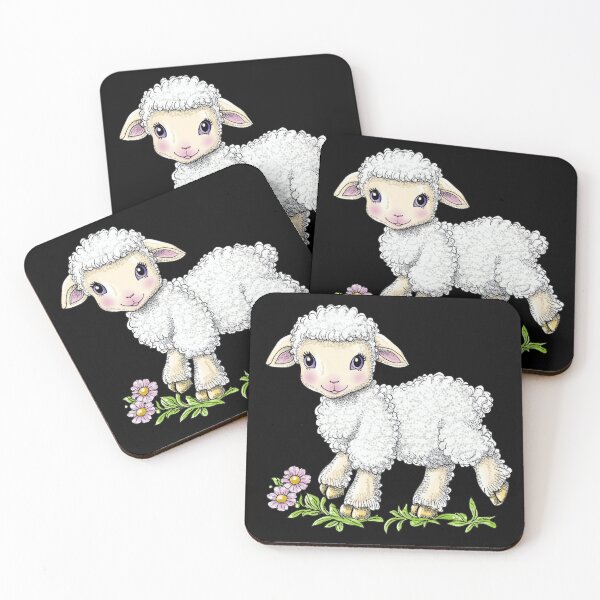 Item preview, Cute Lamb with Flowers designed and sold by sreabby.