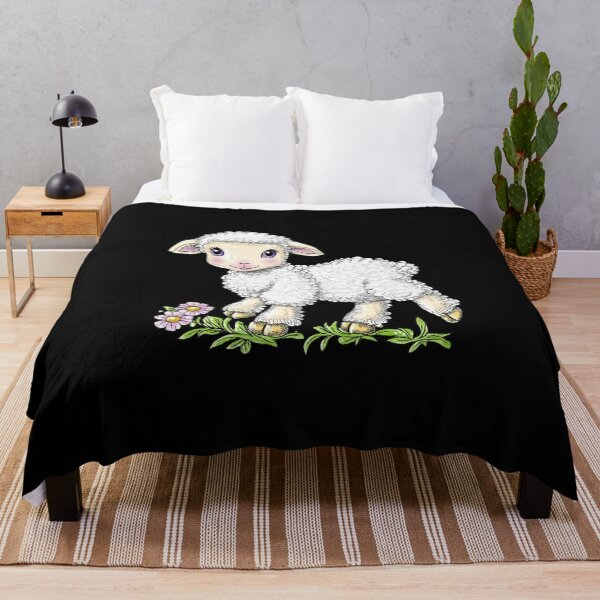Item preview, Cute Lamb with Flowers designed and sold by sreabby.