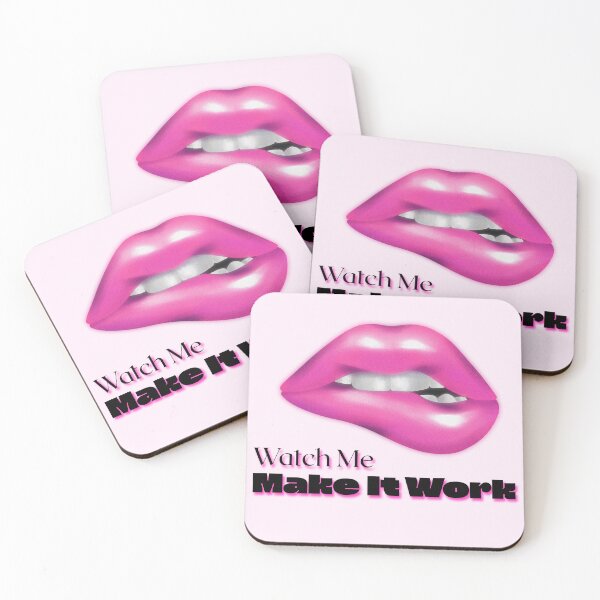Item preview, Watch Me Make It Work Pink Lips Quote designed and sold by jianina-alondra.