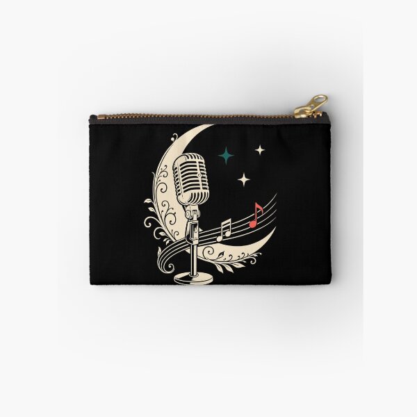 Item preview, Microphone with crescent moon and musical notes Celestial Vintage designed and sold by Christine Krahl.