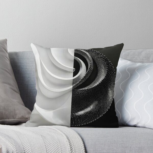 Item preview, Monochrome Waves and Dots in Silver and Black designed and sold by Vicky Brago-Mitchell®.