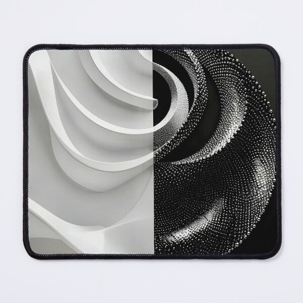 Item preview, Monochrome Waves and Dots in Silver and Black designed and sold by Vicky Brago-Mitchell®.