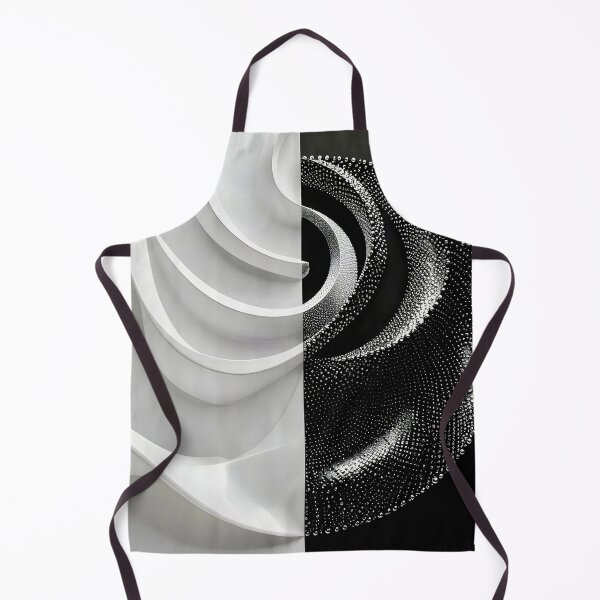 Item preview, Monochrome Waves and Dots in Silver and Black designed and sold by Vicky Brago-Mitchell®.
