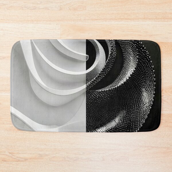 Item preview, Monochrome Waves and Dots in Silver and Black designed and sold by Vicky Brago-Mitchell®.