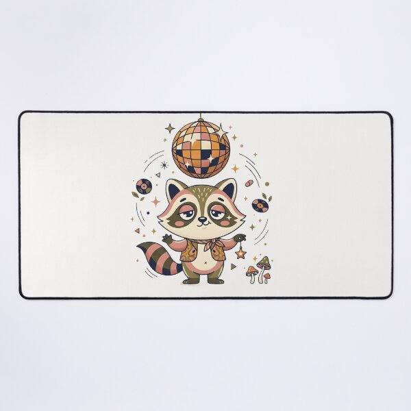 Item preview, Sleepy Disco Raccoon Vintage 70s Groovy Animal Illustration designed and sold by MCV-Designs.