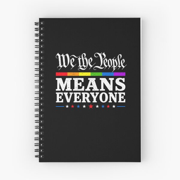 Item preview, We The People Means Everyone US Constitution LGBT Pride designed and sold by Randomera.