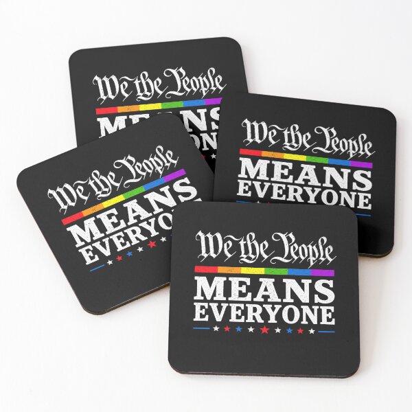 Item preview, We The People Means Everyone US Constitution LGBT Pride designed and sold by Randomera.