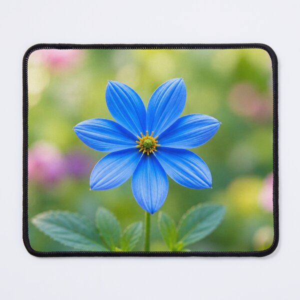 Item preview, Blue Flower with Soft Pastel Garden Background designed and sold by Wild Bloom Paws.