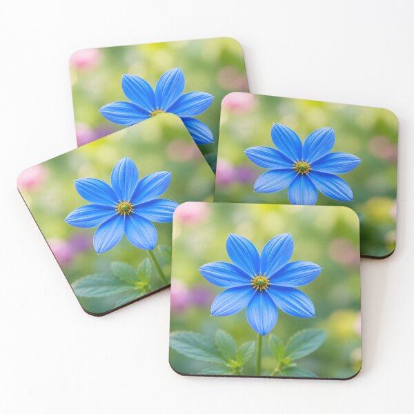 Item preview, Blue Flower with Soft Pastel Garden Background designed and sold by Wild Bloom Paws.