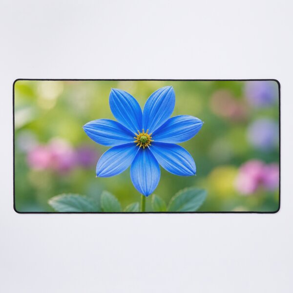 Item preview, Blue Flower with Soft Pastel Garden Background designed and sold by Wild Bloom Paws.