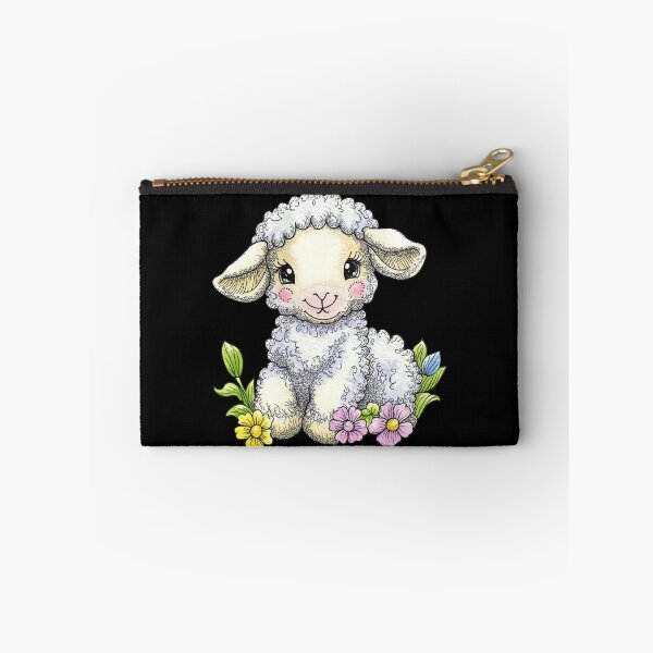 Item preview, Cute Lamb with Spring Flowers designed and sold by sreabby.