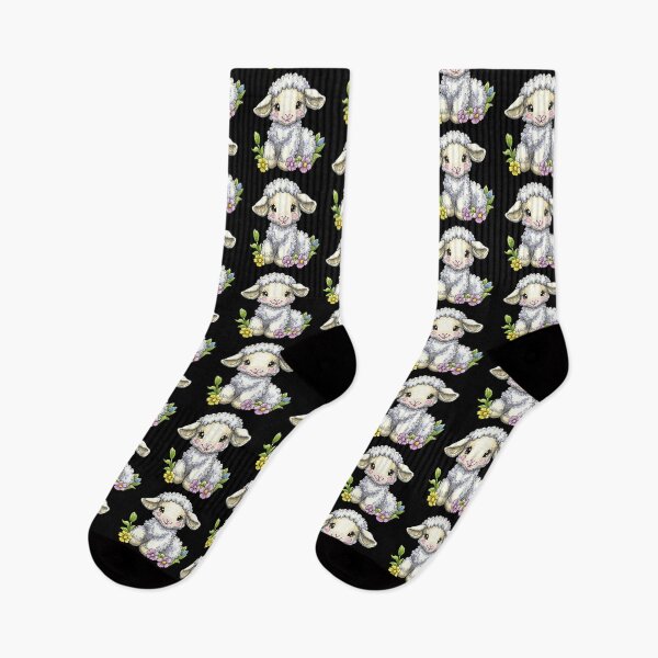 Item preview, Cute Lamb with Spring Flowers designed and sold by sreabby.