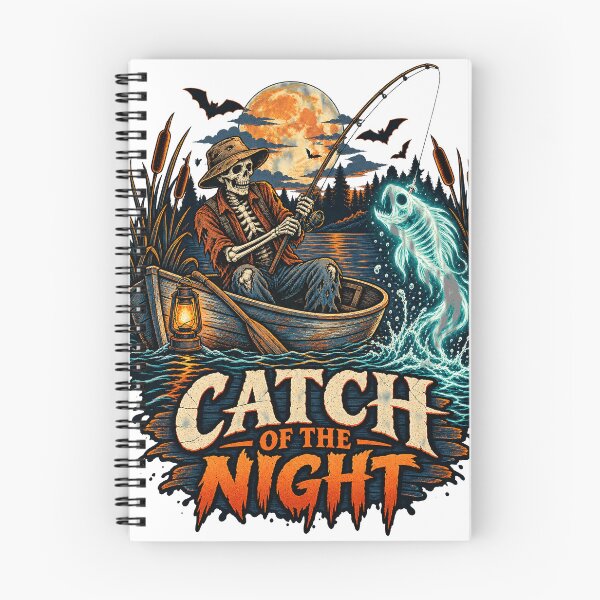Item preview, Catch of the Night Skeleton Fisherman designed and sold by KireVeronica.