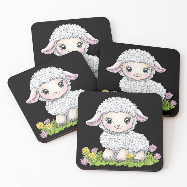 Item preview, Cute Lamb with Flowers designed and sold by sreabby.