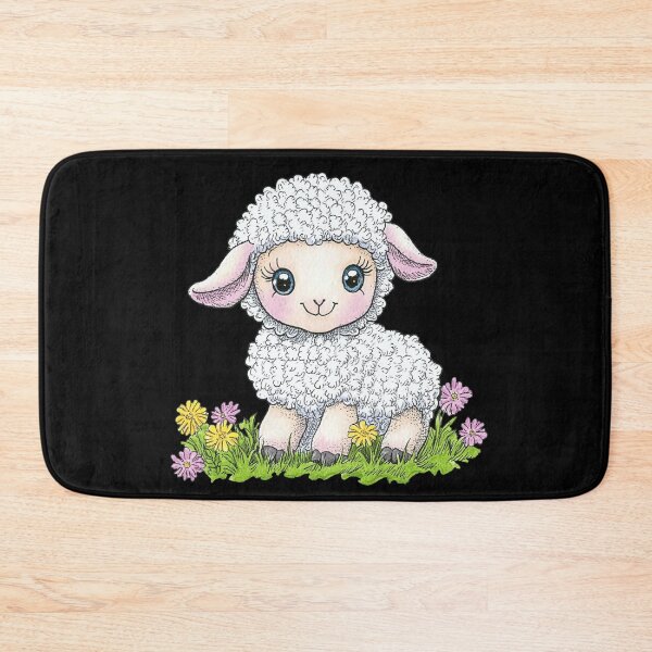 Item preview, Cute Lamb with Flowers designed and sold by sreabby.