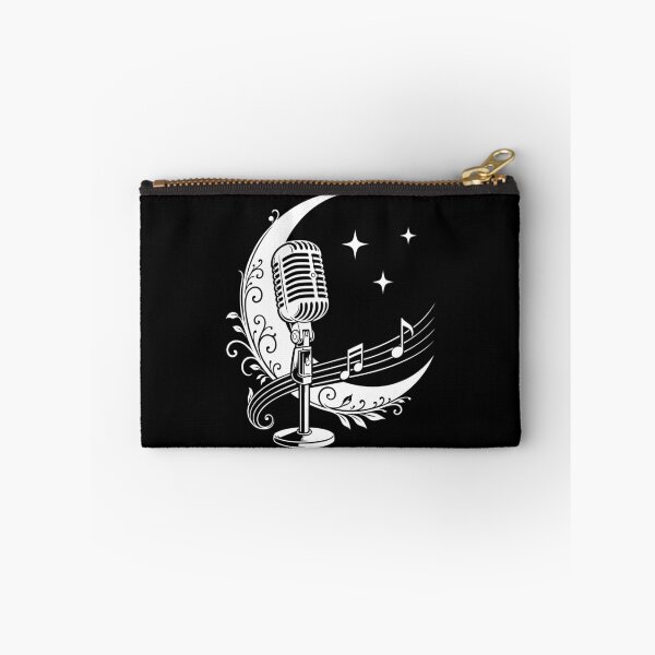Item preview, Microphone with crescent moon and musical notes Celestial Vintage designed and sold by Christine Krahl.