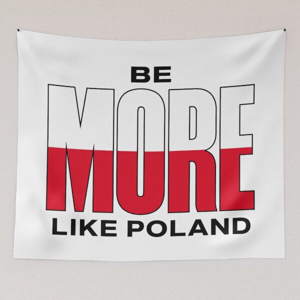 Item preview, Be More Like Poland - Bold Polish Flag Typography designed and sold by Fragy72.