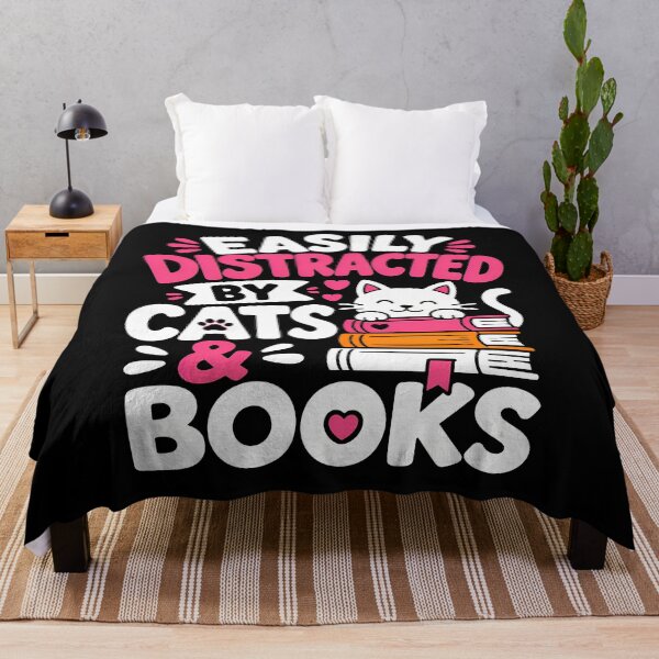 Item preview, Easily Distracted by Cats and Books Design designed and sold by rafaeltto.