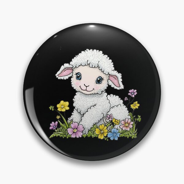 Item preview, Adorable Lamb in a Floral Field designed and sold by sreabby.