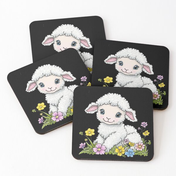 Item preview, Adorable Lamb in a Floral Field designed and sold by sreabby.