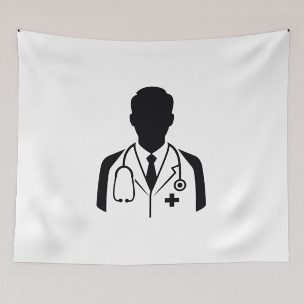 Item preview, Doctor Silhouette Minimalist Medical Stethoscope Vector Illustration designed and sold by @VIRAT DESIGNER@.