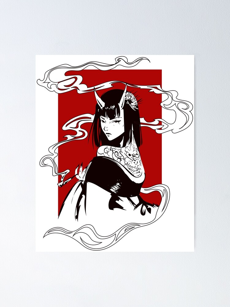 Thumbnail 1 of 3, Poster, Smoking Devil designed and sold by RedGraph.