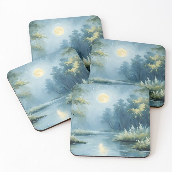 Item preview, Moonlight over the river designed and sold by Undersea Ai Art.
