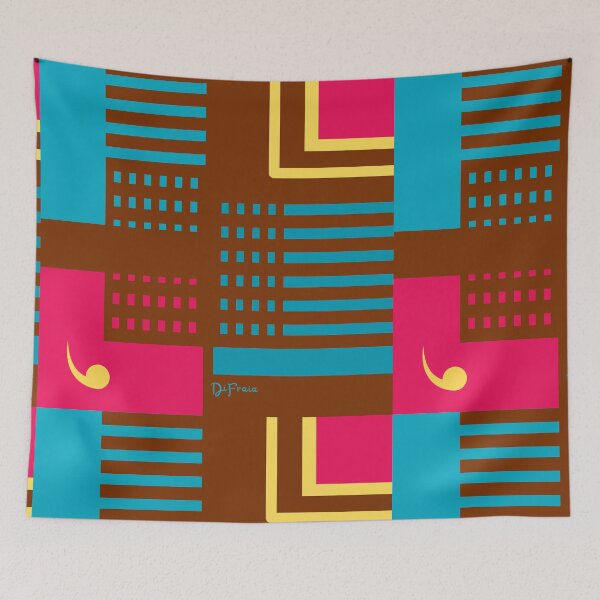 Item preview, Listras azul, rosa, amarelo e marrom designed and sold by DiFraia Studio.