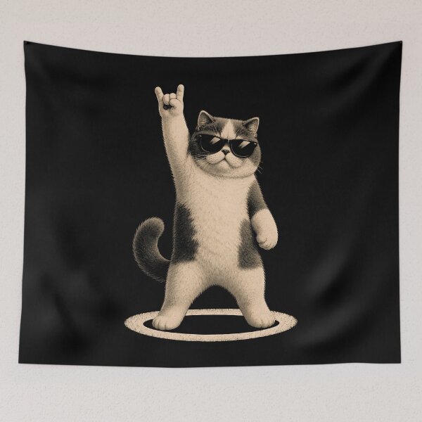 Item preview, Cool cat rocking out with sunglasses designed and sold by rafaeltto.