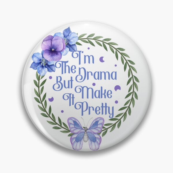 Item preview, I'm The Drama But Make It Pretty - Sassy Floral Butterfly Wreath designed and sold by the-Z3nith.