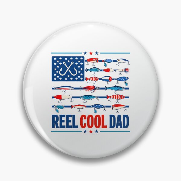 Item preview, Reel Cool Dad American Flag Fishing designed and sold by Randomera.
