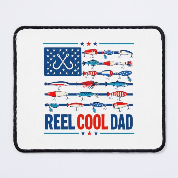 Item preview, Reel Cool Dad American Flag Fishing designed and sold by Randomera.